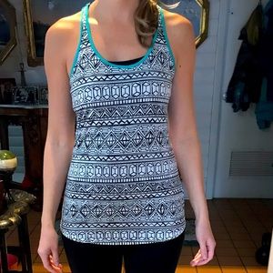 Empyre Y2K Black and White Diamond Print Tank